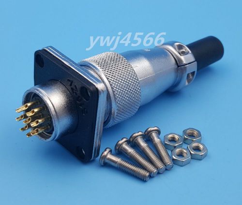 1PCS WS16-9Pin Metal Aviation Panel Mounting Connectors With Plastic Hose