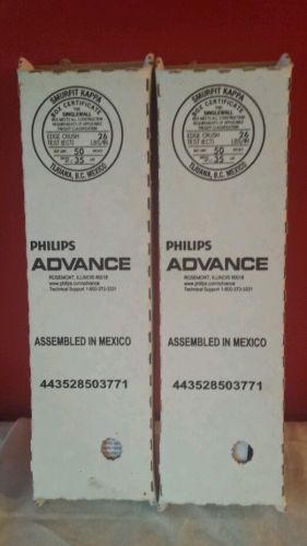 Phillips advance reb2p32sc electronic ballast (2) for f17 f25 or f32 t8 lamps for sale