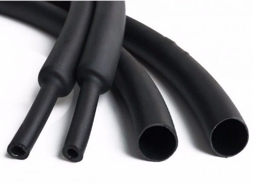 ?7.9mm Adhesive Lined 3:1 Black Waterproof Heat Shrink Tubing 5M Tube Sleeve