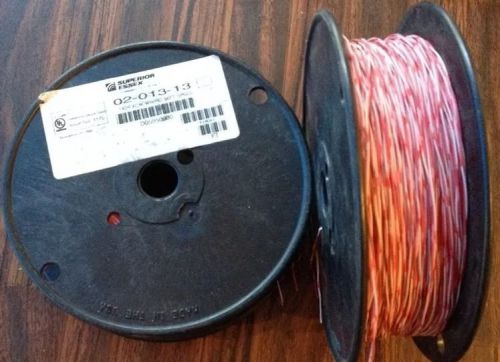 2000&#039; (2 ROLLS) 24 AWG CROSS CONNECT WIRE VOICE DATA RED WHITE