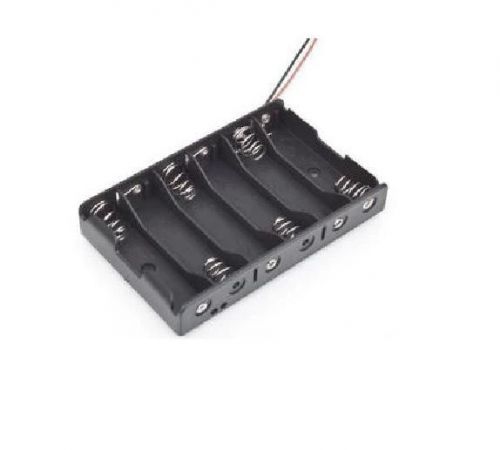 6XAA 6xAA 6*AA 9V Battery Holder Box Case Wire 5.5*2.1mm Plug