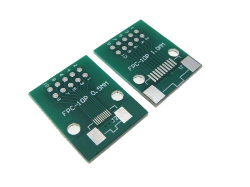 10-pin fpc connector to dip breakout board 0.5mm 1mm pitch - pack of 3 for sale