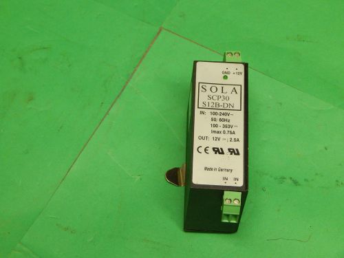 Sola Electric SCP30-S12B-DN Power Supply Input Voltage 100-240V SCP30S12BDN
