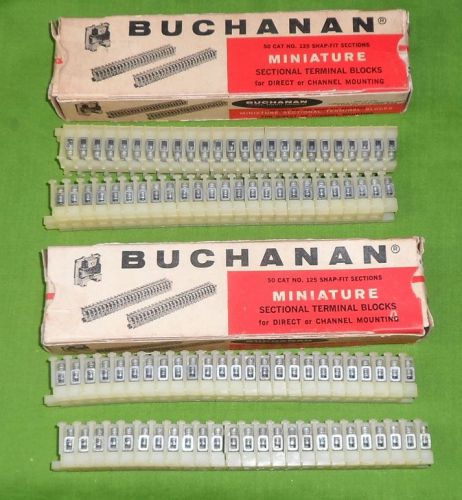100 Buchanan Miniature Sectional Terminal Blocks #125 Direct or Channel snap-fit