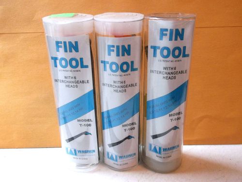 3 WAGNER T-100 FIN TOOLS W/6 INTERCHANGEABLE HEADS NEW