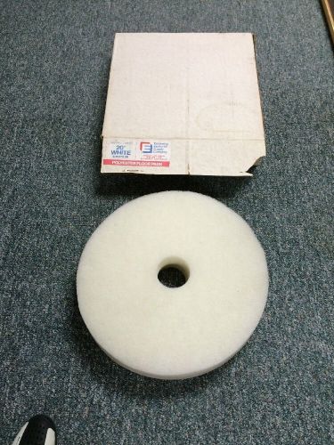 20&#034; White Super Polish Floor Pads Easterday Janitorial Case Of 4 With 1 Used