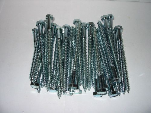 Zinc hex head  lag screw bolt 5/16&#034; x 4-1/2&#034; - 36/pcs for sale