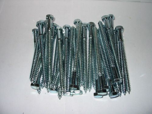 Zinc Hex Head  Lag Screw Bolt 5/16&#034; x 4-1/2&#034; - 36/pcs