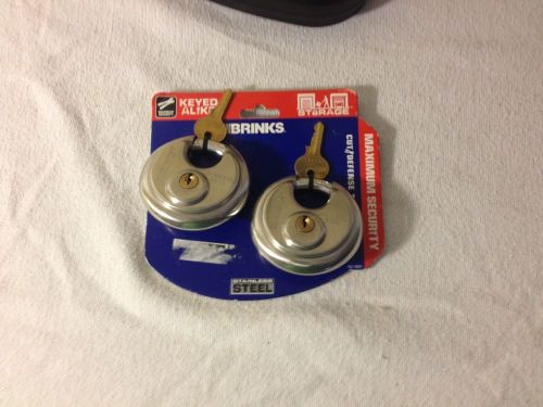 New brinks disc style pad lock 2 in pack p/n 153-70201free shipping for sale