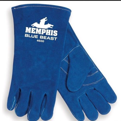 new MCR Safety 4600 Blue Beast Split Cow Leather Deluxe Welder welding Gloves XL