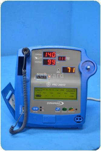 Ge dinamap pro series 200v2 vital signs patient monitor @ (121146) for sale