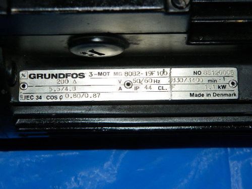 GRUNDFOS 80B2-19F100 MOTOR EDM MOTOR ONLY
