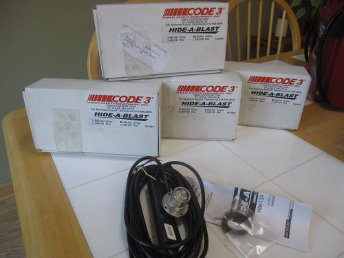 CODE 3 HIDE A BLAST AMBER LEDS HB915A LOT OF 4 BRAND NEW IN THE BOX