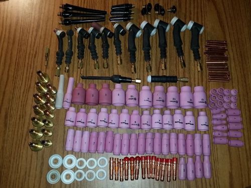 HUGE LOT MILLER WELDCRAFT TIG TORCHS CUPS COLLETS COLLET BODYS CAPS INSULATOR LE