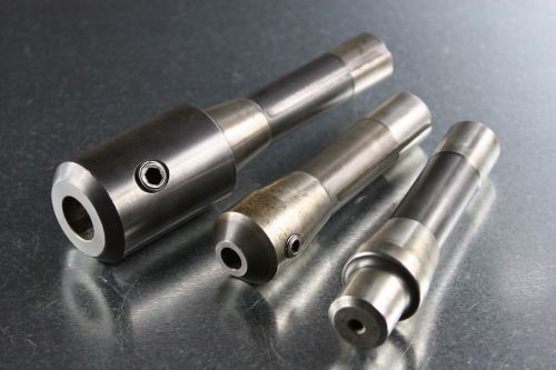R8 Shank End Mill Holders 3/16&#034;, 3/8&#034; &amp; 3/4&#034; Capacities Lot of 3