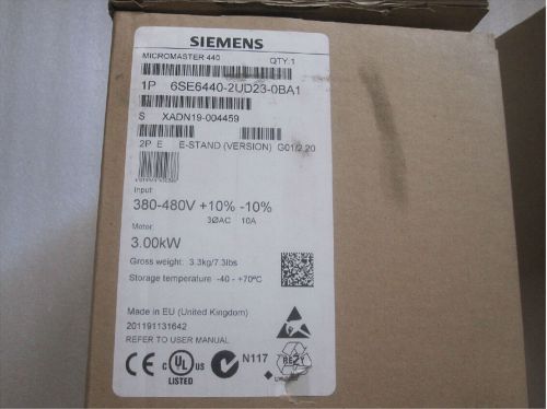 New In Box Siemens Inverter 6SE6440-2UD23-0BA1 6SE64402UD230BA1 one year warrant