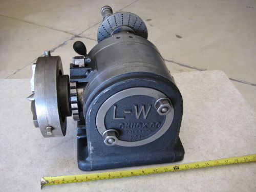 L-W Dividing Head &amp; Tailstock, 7&#034; Indexer Headstock Table, Chuck Plate Quick CNC
