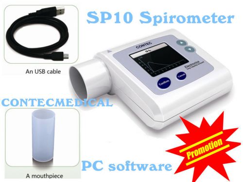 Digital Spirometer Respiratory Lung Volume device,Pulmonary function+PC software
