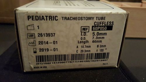 Bivona Silicone Tracheostomy Tube Pediatric Cuffless 5.0mm X 44mm  NEW