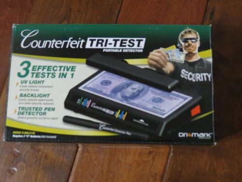 Drimark Counterfeit TRI-TEST Portable Detector Black 351TRI with Pen - Brand New