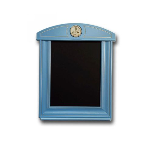 Chalkboard with Lighthouse Hand Carved Solid Alder Wood Coastal Blue with Tray