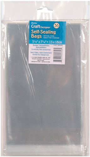 Self Sealing Bags 36/Pkg-5.25&#034;X7.25&#034;