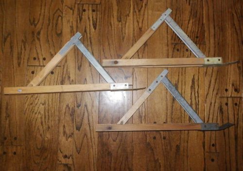 LOT of 3 Adjustable Wood / Steel Roof Brackets  12-Inch