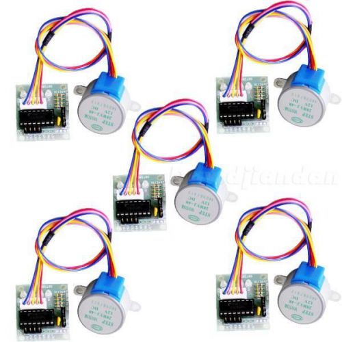 5Pcs New Stepper Motor DC 5V 4 Phase 5 Line 28BYJ-48 + Driver Board ULN2003 DJNG