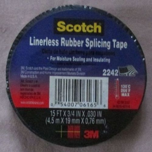 Scotch Linerless Rubber Splicing Tape: 15 FT by  3/4  IN by .030 IN  Model 2242