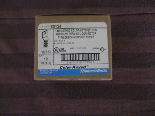 60124 T&amp;B LUGS #1 COMPRESSION 3/8&#034; BOLT HOLE  Brand New - Sold Individually