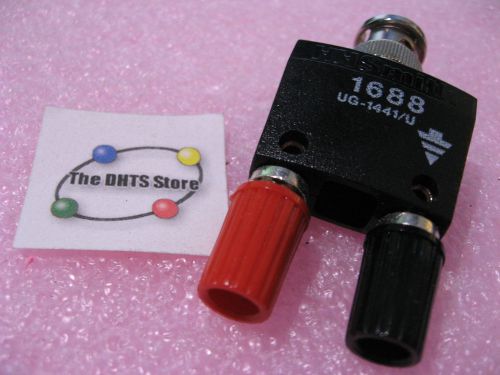 HH Smith 1688 UG-1441/U BNC Male Dual Banana Bind-Post Coaxial Test Adapter USED