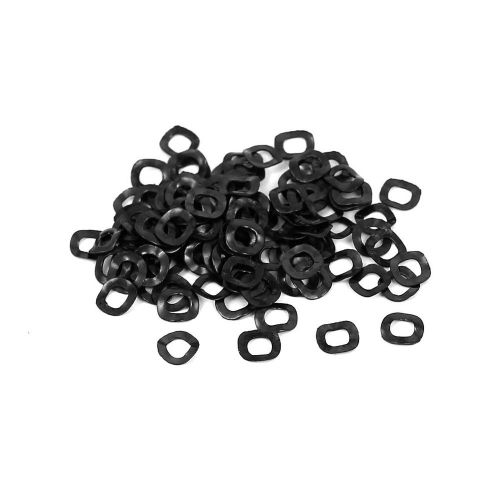 100pcs black metal wavy wave crinkle spring washers 3mm x 6mm x 0.3mm for sale
