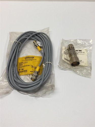 Turck CS12-0 Cable Connector &amp; RK 4.4T-6-RS U2173 Wire Cable Assy. Lot