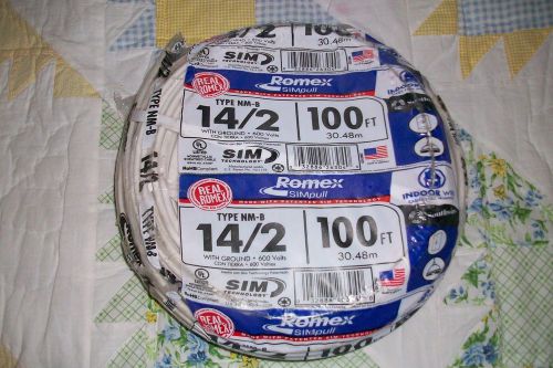 Southwire Romex Simpull NM-B 14/2 Indoor Wire w/Ground 600V 100 ft  NEW SEALED