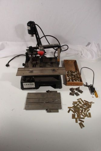 Vintage New Hermes Engravograph Engraving Machine With Motor, fonts Extra Parts