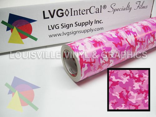 24&#034; x 5yd - pink military camouflage textured prints -art, craft &amp; graphic vinyl for sale