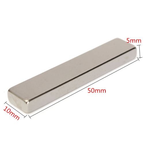 Strong magnetic n50 long block bar magnet 50 x 10 x 5 mm rare earth neodymium for sale