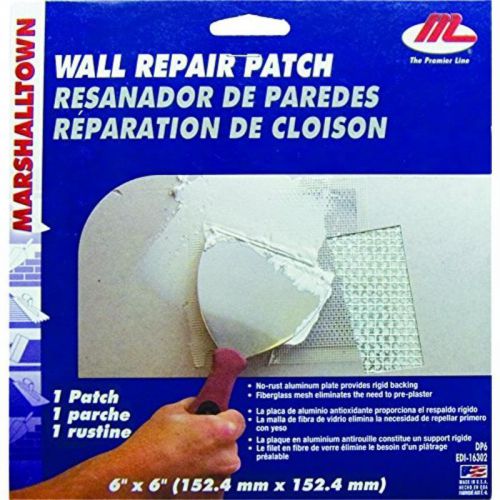 Dp4 4&#034; By 4&#034; Drywall Repair Patch Kit Marshalltown Concrete Finishing Trowels