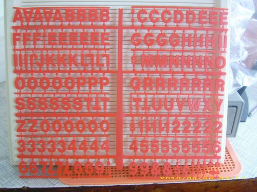3/4&#034; Coca-Cola Menu Board red Letters,Numbers &amp; Symbols set!.