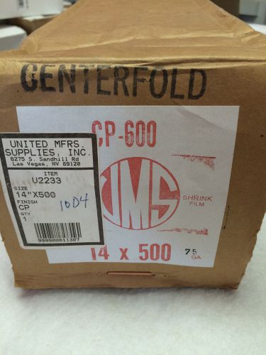 75 gauge centerfold standard polyolefin shrink film 14&#034; x 500 for sale