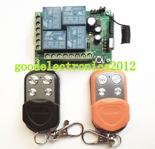 Dc12v 4ch garage door remote control 4ch switch rf wireless remote control 315m for sale