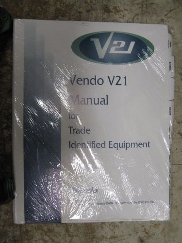 Vendo V21 Shop Manual for Vendo 621 721 821 Soda Machines New