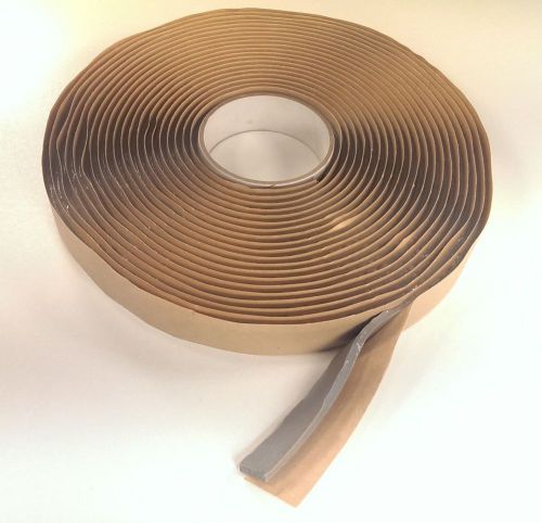5/16&#034; x 1/2&#034; x 20&#039; Gray Butyl Tape Log Home Camper Duct Seal Peel and Stick USA