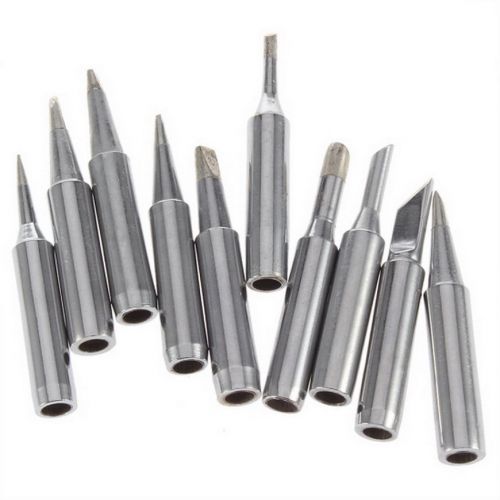 10 Pcs Solder Iron Tip 900M-T For Hakko Soldering Rework Station Tool Silver FE