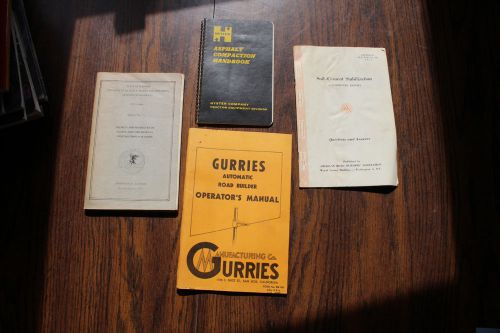 lot of 4 - Operator&#039;s Manual - Asphalt handbook - Illinois highway - Soil Cement