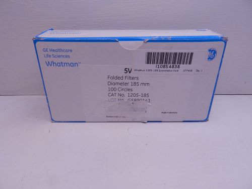 GE Whatman Grade 5V Qualitative Filter Paper Folded Prepleated 185 mm 1205-185