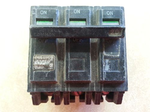 General Electric 3 pole 20 Snap-In breaker