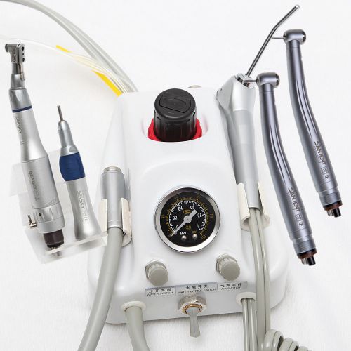 Dental portable turbine unit fit compressor w ep slow high speed handpieces kit for sale