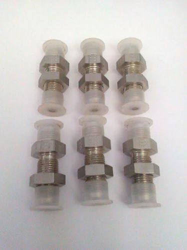 6 Each GATES JIC BULKHEAD hydraulic Male Flare to Male Flare Part No 6MJ-6MJBKHD