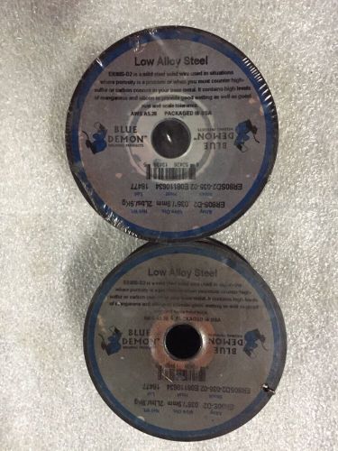 BLUE DEMON ER80S-D2, .035&#034;/ 9mm, 2 Lbs Low Alloy Steel, Lot Of 2 Spools